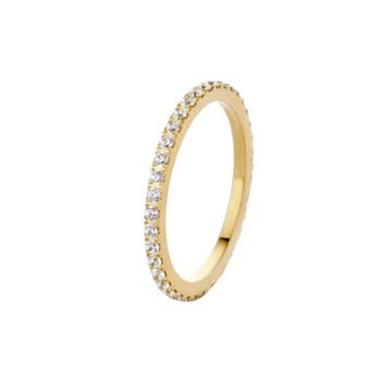 Melano friends Sade cz ring - Goudkleurig + Crystal - Dames, Sieraden, Tassen en Uiterlijk, Ringen, Verzenden, Nieuw