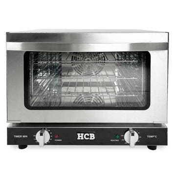 HCB Heteluchtoven - convectie - 21 liter - 230V - RVS, Verzenden, Nieuw in verpakking, Ovens, Magnetrons en Steamers