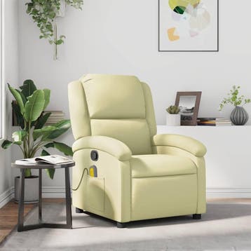 Relaxfauteuil Echt Leer | 6 Massagepunten | Laatste Stuk!, Huis en Inrichting, Ophalen of Verzenden, Zo goed als nieuw, Modern