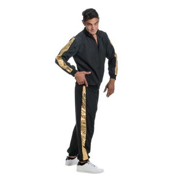 Rapper Outfit Zwart/Goud Volwassenen 2-Delig, Kleding | Heren, Carnavalskleding en Feestkleding, Ophalen of Verzenden, Nieuw