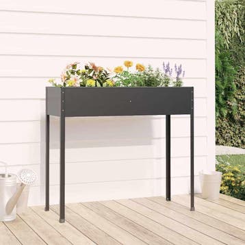 vidaXL Plantenbak 100,5x40,5x90 cm gegalvaniseerd staal, Tuin en Terras, Verzenden, Nieuw, Metaal, 60 cm of meer