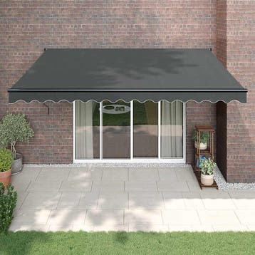 vidaXL Luifel uittrekbaar 4x3 m stof en aluminium, Verzenden, Nieuw