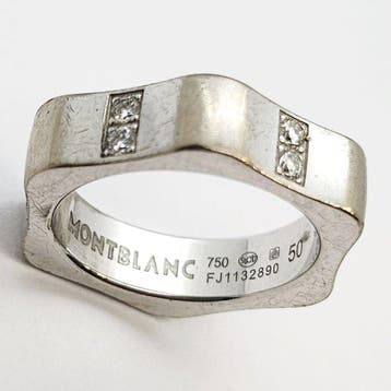 Montblanc - Ring - 18 karaat Witgoud - 0.24ct. tw. Diamant, Nieuw