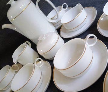 Rosenthal - Koffieservies (23) - Linea dorata - 24 kt goud -