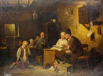 Jean-Baptiste Madou (1796-1877), Navolger van - A Lesson