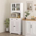 Hoge Keukenkast 170 cm – Glazen Deuren, Planken &amp; Lades, Huis en Inrichting, Keuken | Keukenelementen, Verzenden, Nieuw