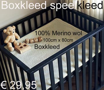 Boxkleed WOL 100% Merino wol Speelkleed 100cm x 80cm  €29,95, Ophalen of Verzenden, Nieuw
