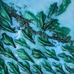 Ruisi Maria - Emerald Energy Flow – Sculptural 3D Relief