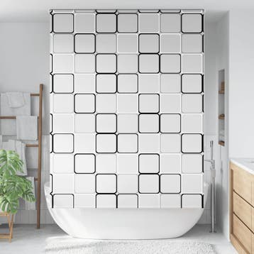 vidaXL Doucherolgordijn 150x240 cm stofbreedte 146 cm, Verzenden, Nieuw