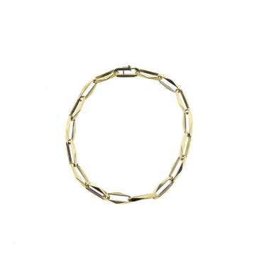 Gouden closed forever armband (Schakelarmband), Ophalen of Verzenden, Gebruikt, Goud, Goud