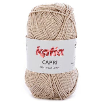 Katia Capri - 82067 beige - Katoen Garen, Hobby en Vrije tijd, Breien en Haken, Ophalen of Verzenden, Nieuw
