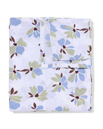 HEMA Tafelkleed 140x240cm katoen bloemen groen-blauw, Verzenden, Nieuw