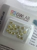Zonder minimumprijs - 16 pcs Diamant (Natuurlijk gekleurd) -, Nieuw