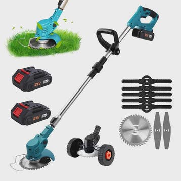 Krachtige Accu Grasmaaier & Grastrimmer - Verstelbaar, Draad, Tuin en Terras, Grasmaaiers, Verzenden, Nieuw