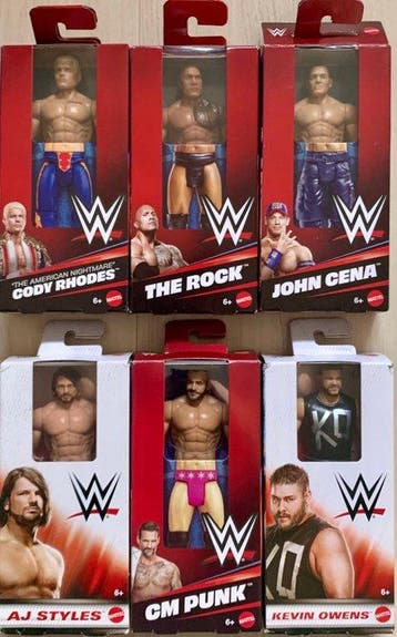 Mattel - Action figure 6x WWE [10cm] New