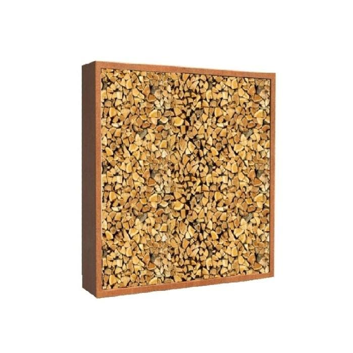 Cortenstaal houtopslag 180x40x180cm - zonder poten, Tuin en Terras, Haardhout