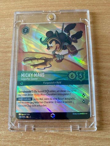 Disney - 1 Card - Disney Lorcana - Micky Maus 210/204 Foil, Nieuw