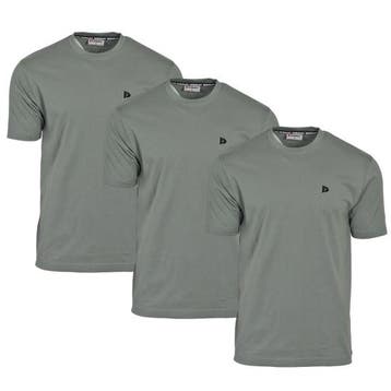 Donnay Donnay Heren - 3-Pack - T-Shirt Vince - Jungle Green, Verzenden, Nieuw