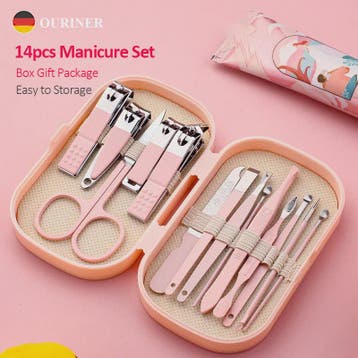 14-delige Luxe Manicure en Pedicure Set - Roestvrij Staal, Verzenden, Nieuw
