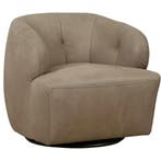 Leren draaifauteuil Cloud - Kenia Taupe (taupe/bruin), Huis en Inrichting, Fauteuils, Bohemian, Eigentijds, Klassiek, Modern, Retro, Romantisch, Scandinavisch, Vintage