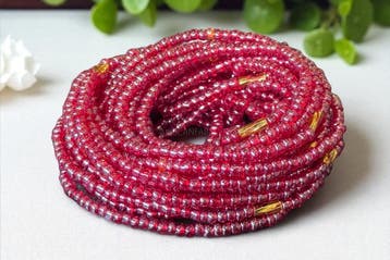 Waist Beads / Afrikaanse Heupketting - Adolor - Cranberry (e, Sieraden, Tassen en Uiterlijk, Kettingen, Ophalen of Verzenden, Nieuw