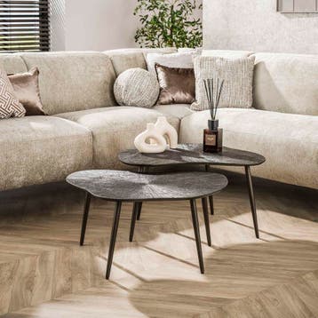 Salontafel Set Hout - Organisch - Nieuw - Webshop, 50 tot 100 cm, Verzenden, Nieuw, 50 tot 100 cm