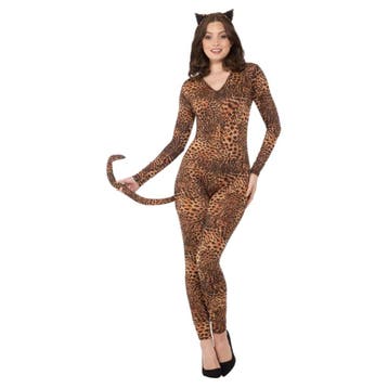 Luipaard Catsuit Dames – Bruin Dierenkostuum - Maat S, Ophalen of Verzenden, Nieuw
