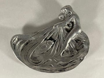 Asbak - Metaal - Geldbakje, Art Nouveau, Antiek en Kunst