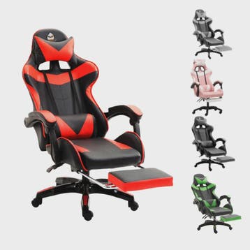 Ergonomische Gaming Stoel met Voetensteun, Lendesteun en Kat, Verzenden, Nieuw