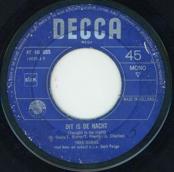 Single - Trea Dobbs - Dit Is De Nacht (Tonight Is My Night), Verzenden, Nieuw in verpakking