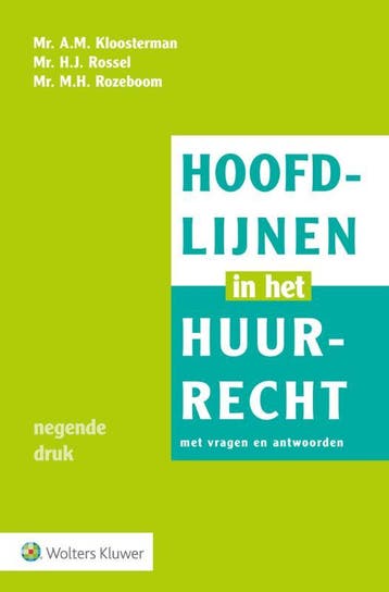 Hoofdlijnen in het huurrecht 9789013140811, Boeken, Studieboeken en Cursussen, Zo goed als nieuw