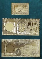 Themacollectie - 24 kt goudgeplateerde bankbiljetten,, Antiek en Kunst