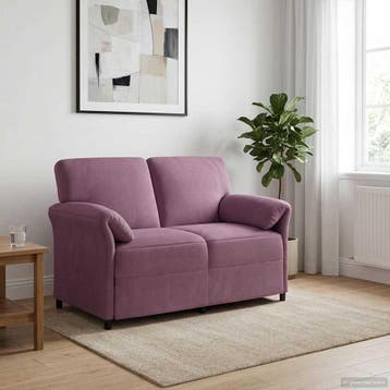 vidaXL 2-Zits Sofa Paars 138 x 83 x 95 cm Fluweel, Verzenden, Minder dan 150 cm, Stof, Nieuw