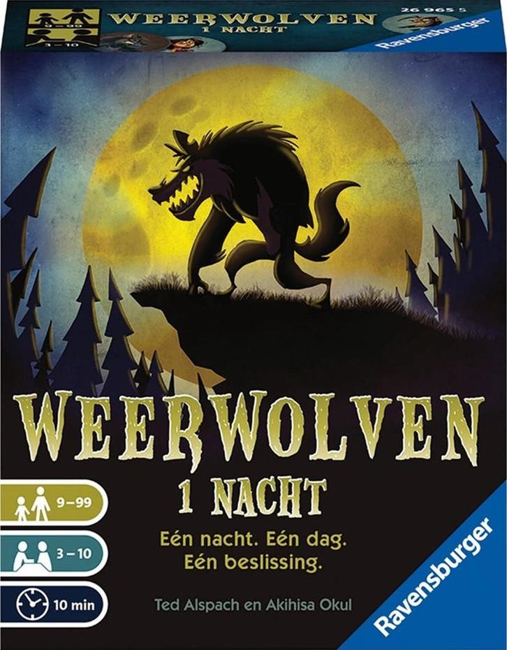 Weerwolven 1 Nacht - Kaartspel | Ravensburger - Kaartspellen, Hobby en Vrije tijd, Gezelschapsspellen | Kaartspellen, Nieuw, Verzenden