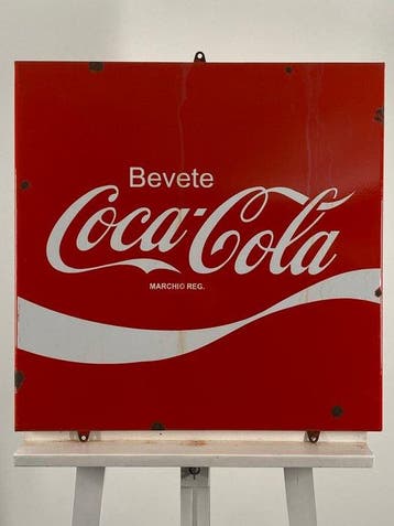 Coca-Cola - Emaille bord - 60x55x2 cm - Gemaakt van dikke