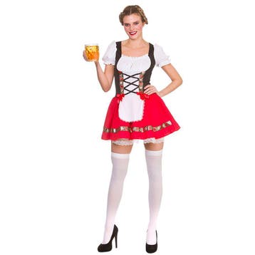 Oktoberfest jurkje rood, Verzenden, Nieuw, Feestartikel