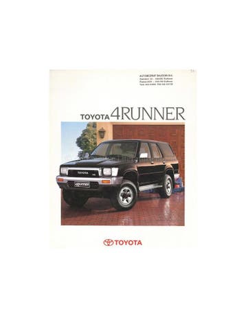 1990 TOYOTA 4RUNNER BROCHURE NEDERLANDS, Nieuw, Toyota, Author