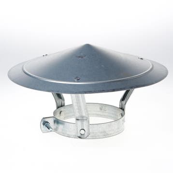 OUTLET Wit &amp; Zoon Regenkap gegalvaniseerd 135-139mm, Doe-het-zelf en Verbouw, Ophalen of Verzenden, Nieuw