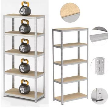 5-laags Galvaniseerde Stellingkast – Metalen Opslagrek 875kg, Verzenden, Nieuw