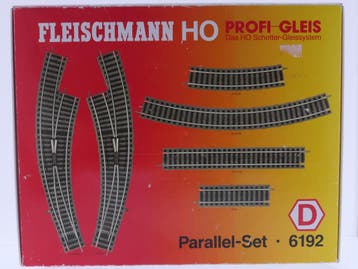 Schaal H0 Fleischmann 6192 profi-gleis parallel set D #9256, Hobby en Vrije tijd, Gebruikt, Gelijkstroom, Fleischmann, Rails