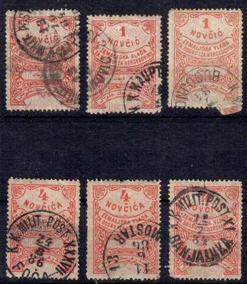 Poststempel - Bosnië en Herzegovina postzegels op, Gestempeld