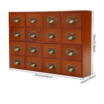 16-Laden Houten Opbergkast – Apothekerskast Organizer, Verzenden, Nieuw