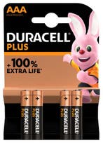 Duracell Batterij Plus Power AAA/LR03 blister 4, Ophalen of Verzenden, Nieuw