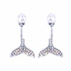 Fako Bijoux - Oorbellen - Parel Met Staart - Strass -, Verzenden, Nieuw