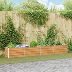 vidaXL Verhoogde plantenbak Licht Bruin 320 x 40 x 45 cm, Verzenden, Minder dan 60 cm, Nieuw, Metaal