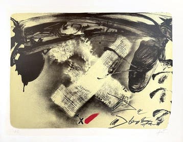 Antoni Tapies (1923-2012) - X de tissu, Antiek en Kunst