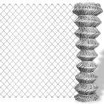 vidaXL Gaashek 25x1 m gegalvaniseerd staal zilverkleurig, Verzenden, Nieuw, IJzer, 1 tot 2 meter