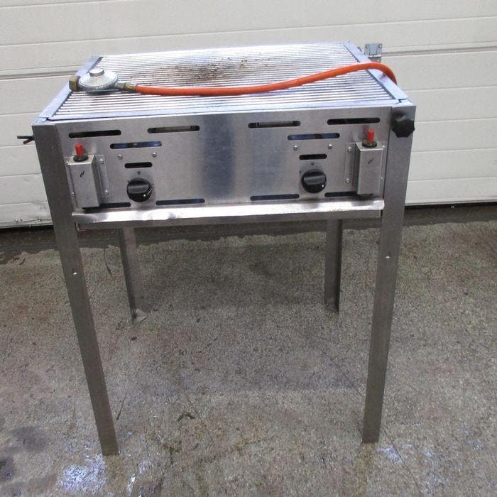 RVS Grill, Barbecue met 2 branders, 75cm, propaan/butaan, Zakelijke goederen, Horeca | Keukenapparatuur, Gebruikt