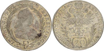 20 Kreuzer 1768, Habsburg Maria Theresia 1740-1780, Verzenden