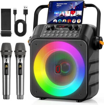 Bluetooth Karaoke Speaker | 80W | Laatste Stuk!, Ophalen of Verzenden, Zo goed als nieuw, Complete set